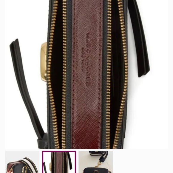 Marc Jacobs Snapshot Crossbody Bag in Black and Red - Picture 2 of 5